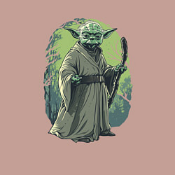 Свитшот хлопковый мужской Йода - Звездные войны, цвет: пыльно-розовый — фото 2