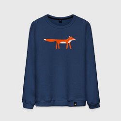 Свитшот хлопковый мужской Funny fox, цвет: тёмно-синий