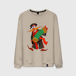 Свитшот хлопковый мужской Мужичок усатый, цвет: миндальный