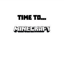 Свитшот хлопковый мужской Time to minecraft, цвет: белый — фото 2