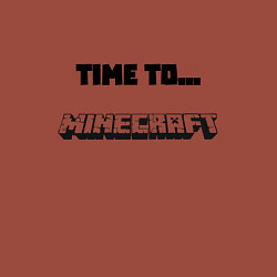 Свитшот хлопковый мужской Time to minecraft, цвет: кирпичный — фото 2