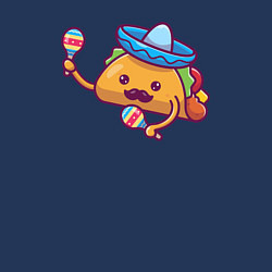 Свитшот хлопковый мужской Мексиканский такос, цвет: тёмно-синий — фото 2