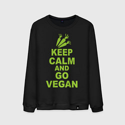 Мужской свитшот Keep Calm & Go Vegan