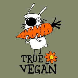 Свитшот хлопковый мужской True vegan (истинный веган), цвет: авокадо — фото 2