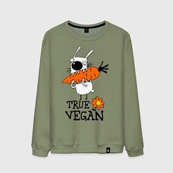 Мужской свитшот True vegan (истинный веган)