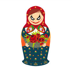 Свитшот хлопковый мужской Матрёшка джокера, цвет: белый — фото 2