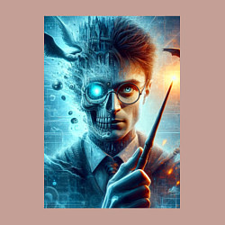 Свитшот хлопковый мужской Harry Potter - wizard with magic stick, цвет: пыльно-розовый — фото 2