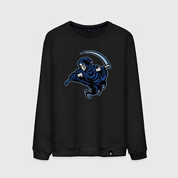 Свитшот хлопковый мужской Death mood, цвет: черный