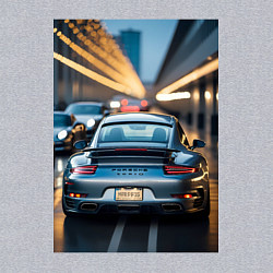 Свитшот хлопковый мужской Porsche 911 в городе, цвет: меланж — фото 2