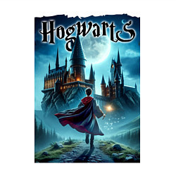 Свитшот хлопковый мужской Harry Potter with a magic wand - Hogwarts, цвет: белый — фото 2