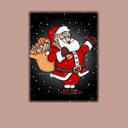 Свитшот хлопковый мужской Санта Клаус с мешком, цвет: пыльно-розовый — фото 2