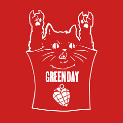 Свитшот хлопковый мужской Green Day - cat rock, цвет: красный — фото 2