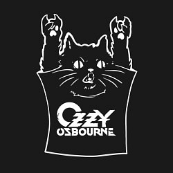 Свитшот хлопковый мужской Ozzy Osbourne - cat rock, цвет: черный — фото 2