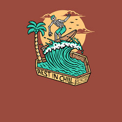 Свитшот хлопковый мужской Rest in chill, цвет: кирпичный — фото 2