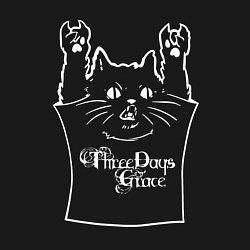 Свитшот хлопковый мужской Three Days Grace - cat rock, цвет: черный — фото 2