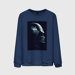 Свитшот хлопковый мужской Мысли вейдера, цвет: тёмно-синий
