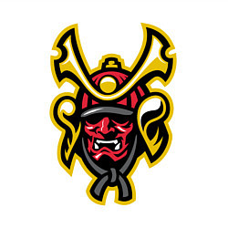 Свитшот хлопковый мужской Samurai face, цвет: белый — фото 2