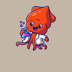 Свитшот хлопковый мужской Химик осьминог, цвет: миндальный — фото 2