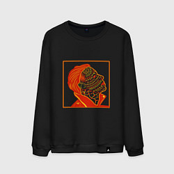 Свитшот хлопковый мужской Найк Борзов, цвет: черный