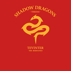 Свитшот хлопковый мужской Shadow Dragons - Dragon Age, цвет: красный — фото 2