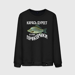 Мужской свитшот Карась дуреет от этой прикормки