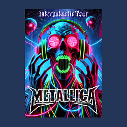 Свитшот хлопковый мужской Metallica - playbill of the intergalactic tour, цвет: тёмно-синий — фото 2