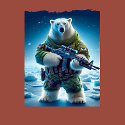 Свитшот хлопковый мужской Polar bear - special forces, цвет: кирпичный — фото 2