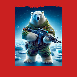 Свитшот хлопковый мужской Polar bear - special forces, цвет: красный — фото 2