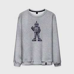 Мужской свитшот Винтажный серый робот