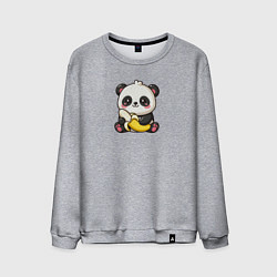 Мужской свитшот Милая панда с бананом