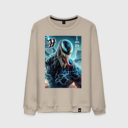 Мужской свитшот Venom in New York city - ai art fantasy