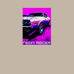 Свитшот хлопковый мужской Neon racer, цвет: миндальный — фото 2