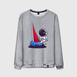 Свитшот хлопковый мужской Космонавт яхтсмен, цвет: меланж