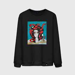Свитшот хлопковый мужской Medusa the Gorgon, цвет: черный