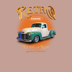 Свитшот хлопковый мужской Ретро гараж и автомобиль Chevrolet Thriftmaster, цвет: пыльно-розовый — фото 2