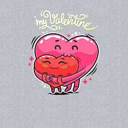 Свитшот хлопковый мужской Мой Валентин, цвет: меланж — фото 2