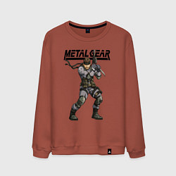 Свитшот хлопковый мужской Snake Solid soldier, цвет: кирпичный