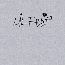 Свитшот хлопковый мужской Lil Peep playlist bill, цвет: меланж — фото 2