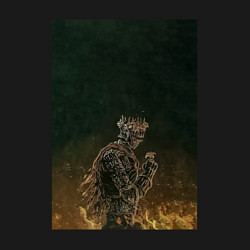 Свитшот хлопковый мужской Dark souls рыцарь, цвет: черный — фото 2