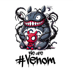 Свитшот хлопковый мужской Totoro-Venom and Spider-man, цвет: белый — фото 2