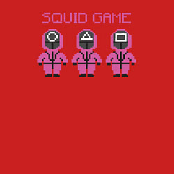 Свитшот хлопковый мужской Squid game pixel, цвет: красный — фото 2