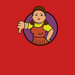 Свитшот хлопковый мужской Squid game girl, цвет: красный — фото 2