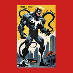 Свитшот хлопковый мужской Trump-Venom superhero - ai art fantasy, цвет: красный — фото 2