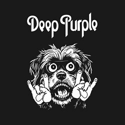 Свитшот хлопковый мужской Deep Purple rock dog, цвет: черный — фото 2