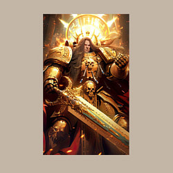 Свитшот хлопковый мужской Император человечества - Вархаммер 40000, цвет: миндальный — фото 2