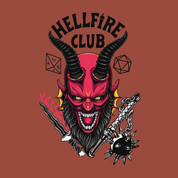 Свитшот хлопковый мужской Hellfire club demon, цвет: кирпичный — фото 2