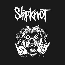 Свитшот хлопковый мужской Slipknot rock dog, цвет: черный — фото 2