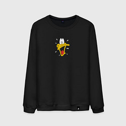 Свитшот хлопковый мужской Daffy, цвет: черный