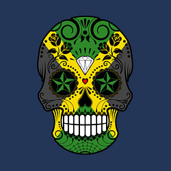 Свитшот хлопковый мужской Jamaica skull, цвет: тёмно-синий — фото 2