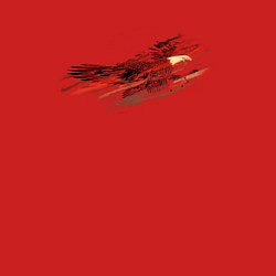 Свитшот хлопковый мужской Орел в облаках - светлый, цвет: красный — фото 2